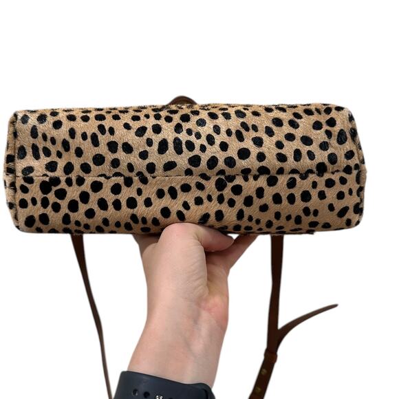 Madewell Zip-Top Transport Crossbody In Printed Calf Hair - Picture 9 of 11